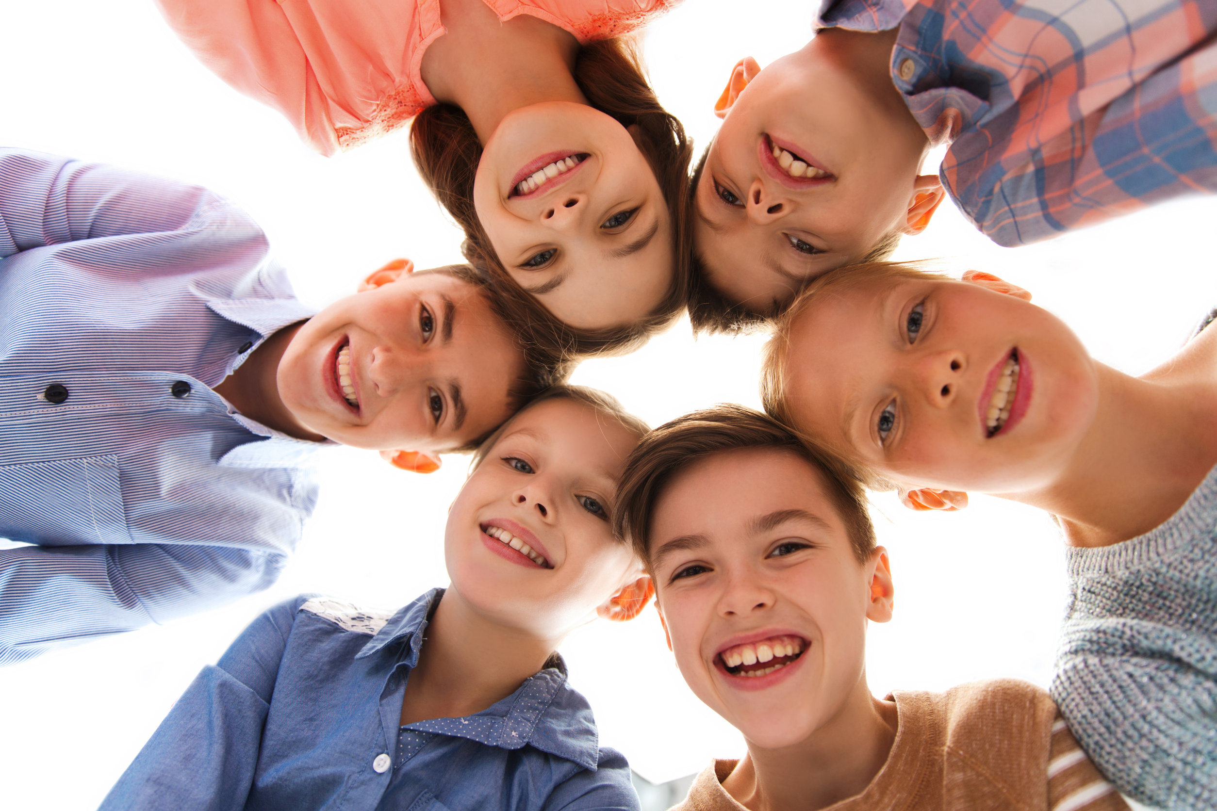happy smiling children faces